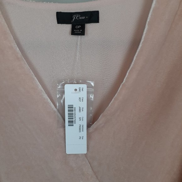 NWT J.Crew Faux Wrap Top In Drapey Velvet Size 0P - Picture 9 of 11